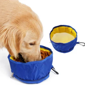 Portable Dog Bowl Folding Waterproof Oxford Cloth Travel Pet Food Drinking Bowl Cat Dog Water Bowl Puppy Feeder Dog Accessories