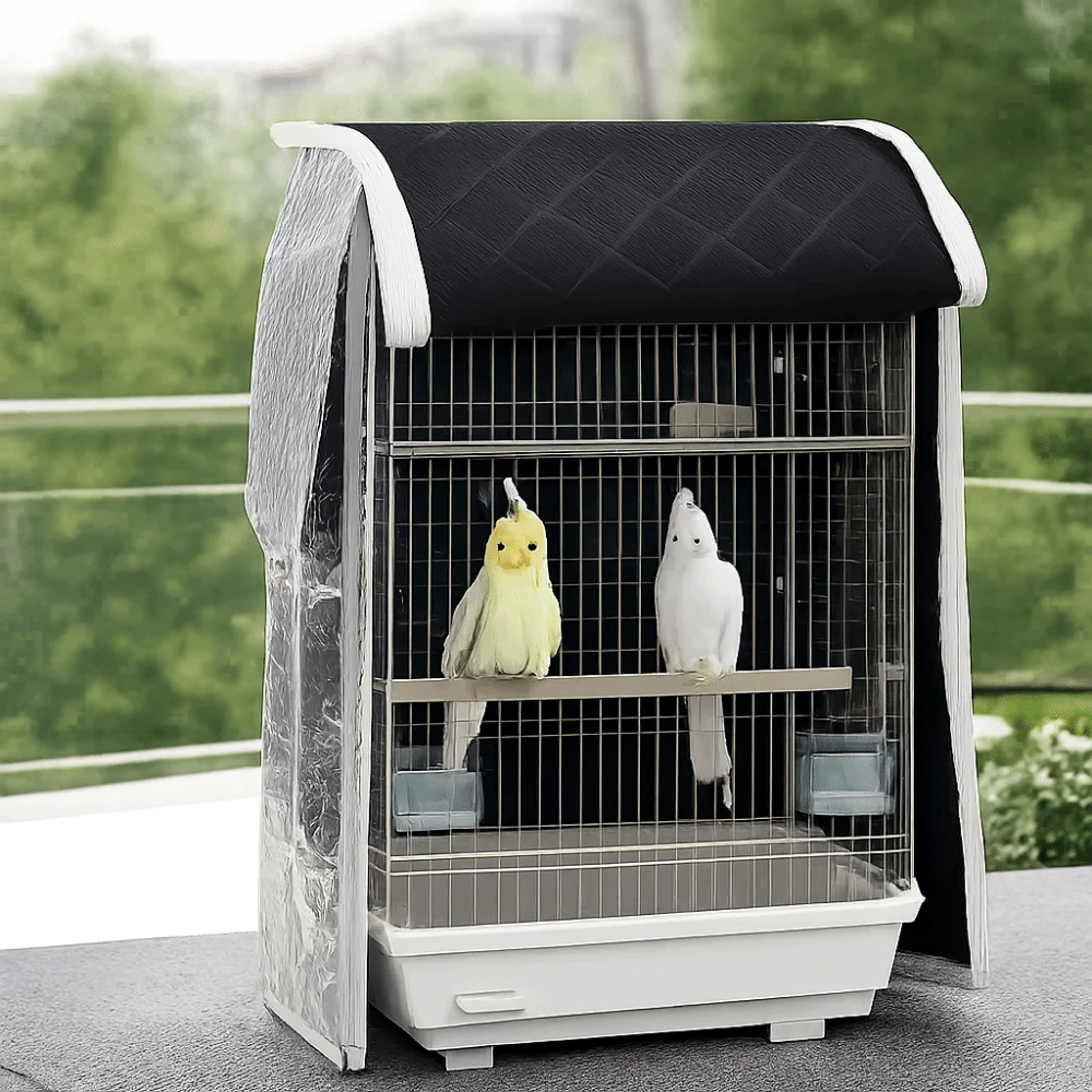 Dust Proof Cover Warm Bird Cage Cover Waterproof Quilted Windproof Cover Thicken Universal Blackout Protector Winter - Image 3