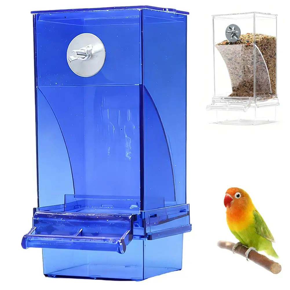 Transparent Pet Parrot Automatic Feeder Bird Cage Food Box Husk Separation Anti-splash Integrated Splash Feeder Pet Supplies - Image 8