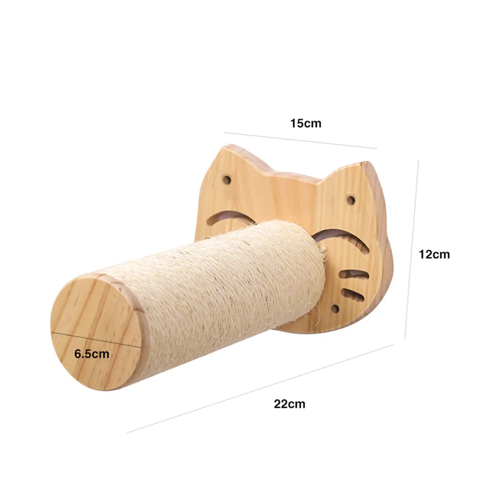 Toys Wall-mounted Activity Cat Wood Sisal Scratcher Climber Furniture Cat Bridge Rope Steps Kitten Ladder Kitten Post Wall - Image 10