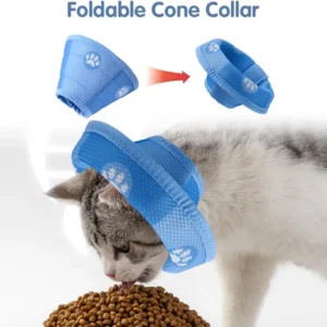 Adjustable Cat Cone Collar Soft Anti-Bite Protective Cat Elizabeth Collar Cat and Dog Surgery Medical Neck Ring Cat Accessory