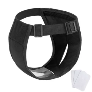 With 3 Cotton Pads Female Dog Panties Easy To Wear Washable Dog Sanitary Pants Adjustable Breathable Dog Physiological Nappies