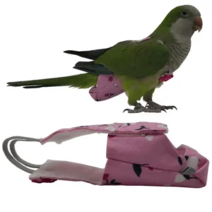Parrot Cockatiel Pigeons Diaper Cute Bowtie Colorful Fruit Floral Washable Flight Suit for Small Medium Pet Birds NXLYP02