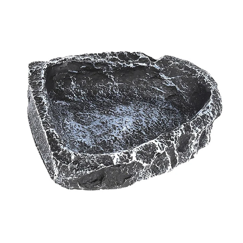 Imitation Stone Bowl Reptile Pet Feeding And Water Bowls Safe And Durable Ideal For Bearded Dragons And Other Small Reptiles - Image 5