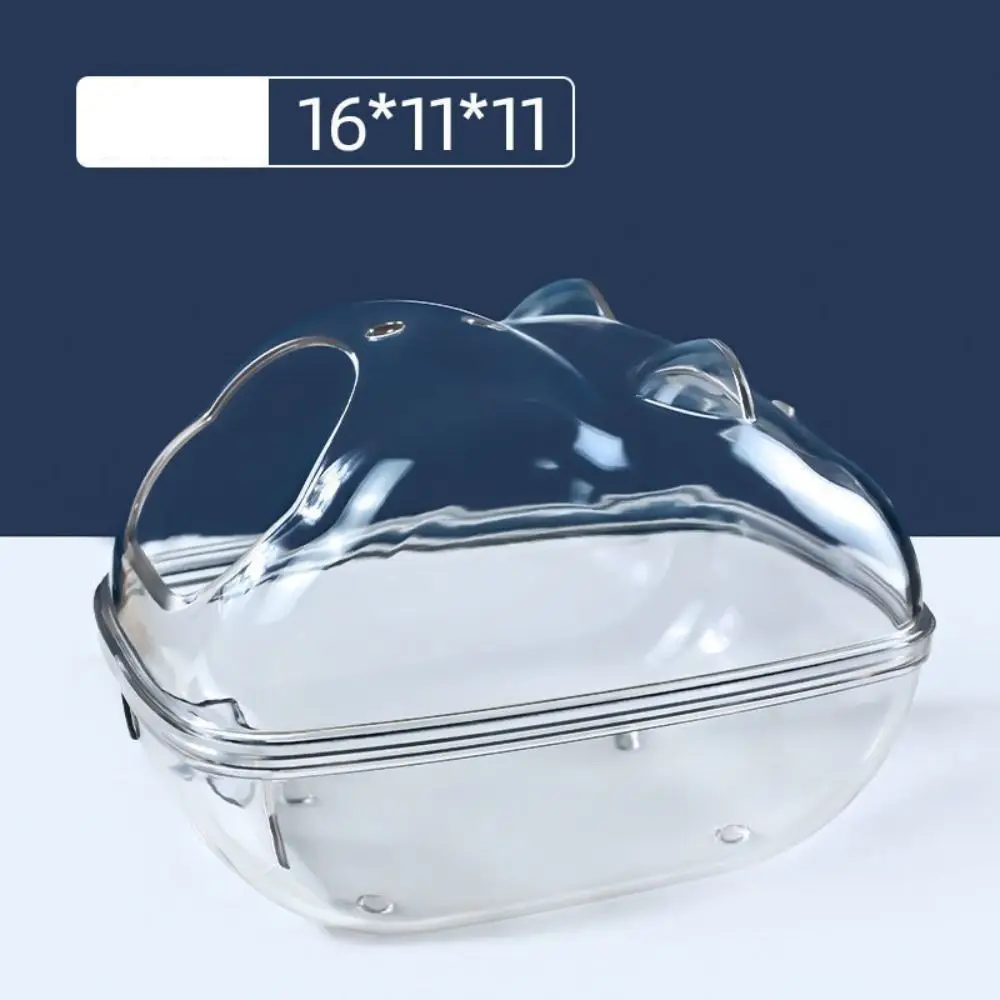 Transparent Plastic Small Bathtub for Hamsters Toilet Cage Guinea Pig Hamster Sand Bath Cage Mouse Box Hamster - Image 8