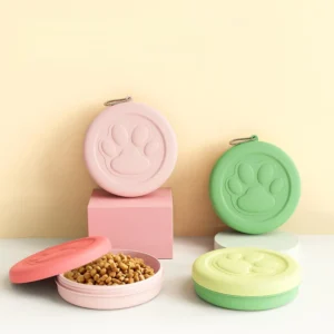 Portable Outdoor Pet Bowl: 2-in-1 Travel Dog Food/Water Dish with Treat Compartment for Hiking, Camping, and On-the-Go Feeding