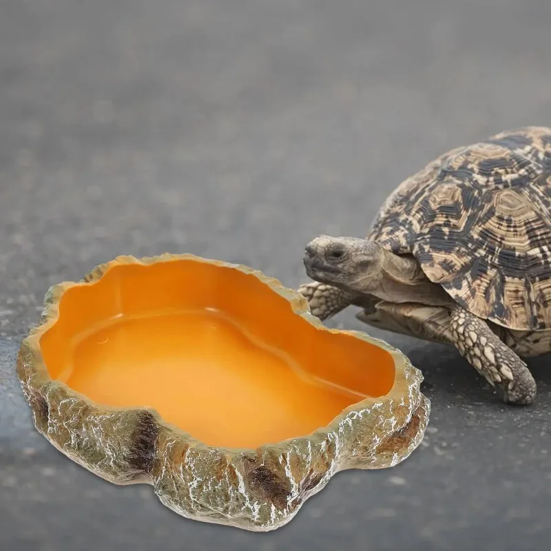 Reptile pet food basin drinking water basin reptile breeding box landscaping lizard gecko horned frog snake turtle food basin - Image 3