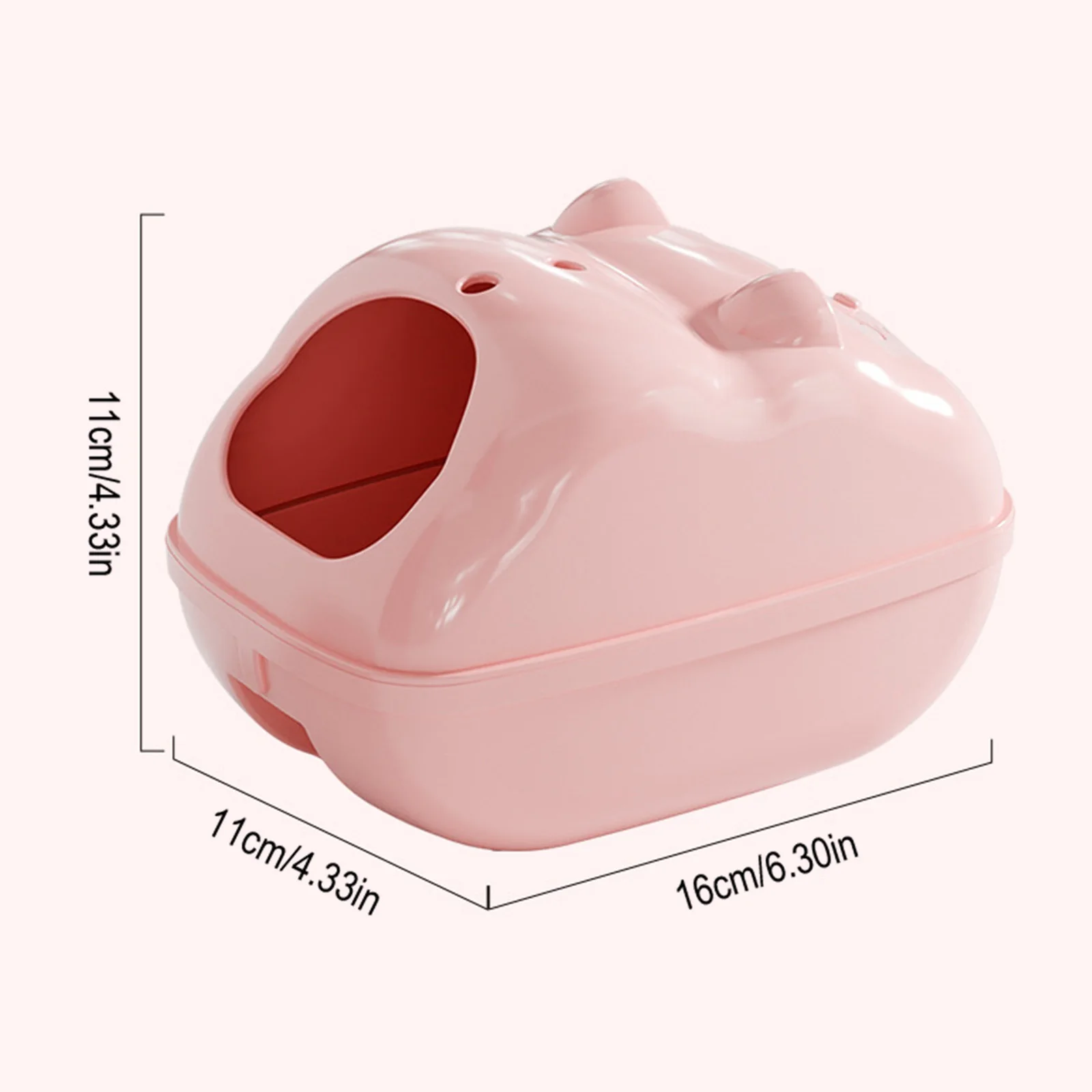 Hamster Bathroom Reptile Hideout House Toilet Combo Anti-slip Bottom Dust Resistant Bathing Accessories For Small Pets Gerbils - Image 7