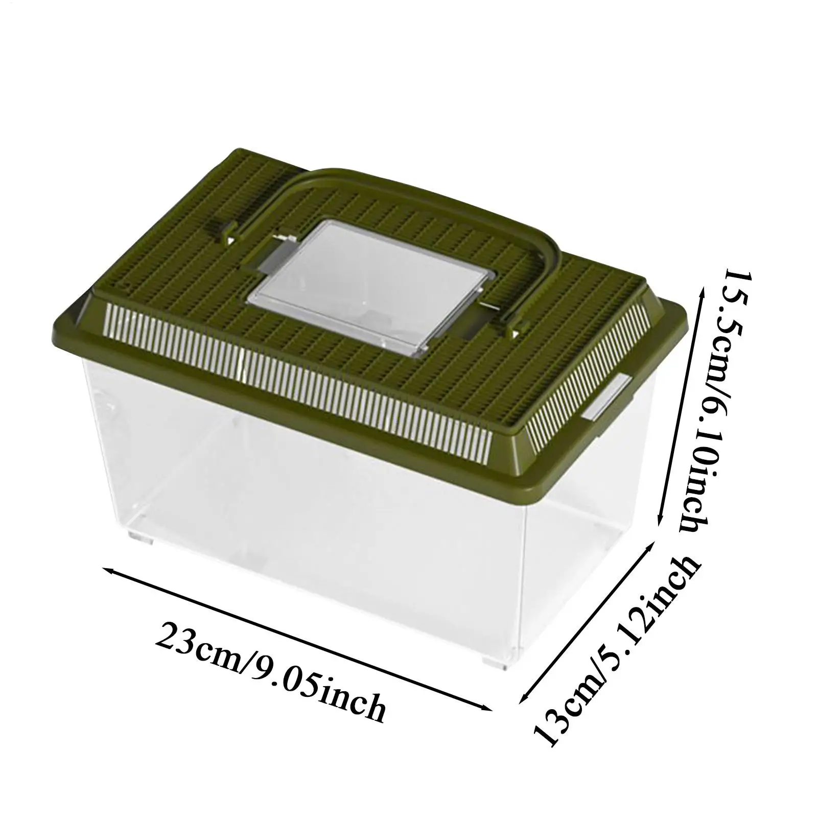 Reptile Terrarium Reptile Feeding Box Lizard Tarantula Transparent Portable Feeding Box Habitat Hatching Critter Carrier - Image 6