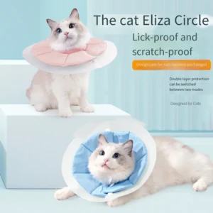 Dual Layer Cat Cone, Dual-Purpose Model Lightweight All-Around Protective Neck After Surgery E Collar to Wound