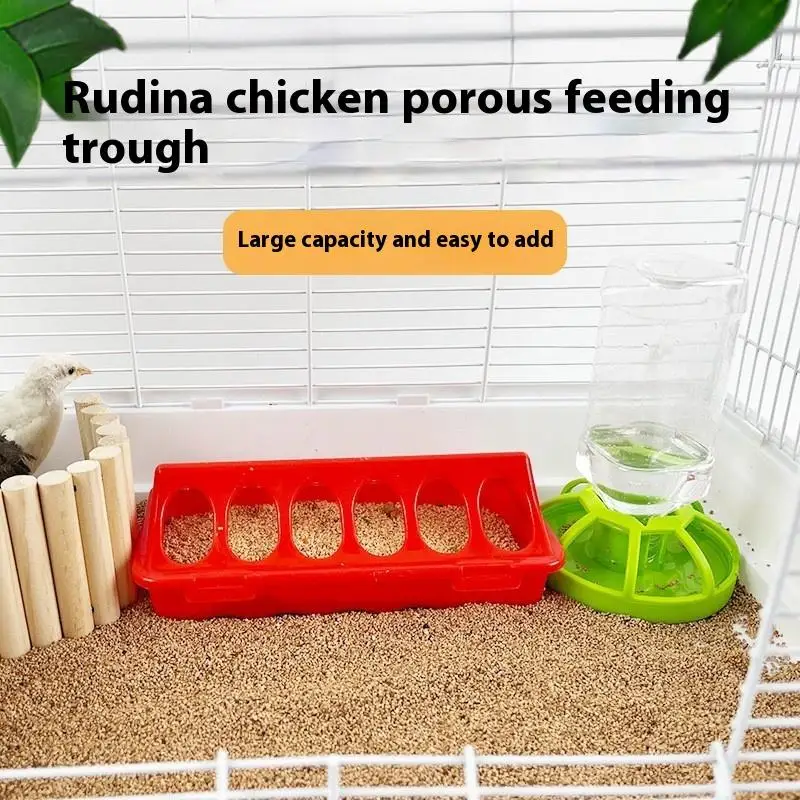 Poultry Thickened Feeder And Drinker Water Food Dispenser Automatic Chicken Birds Chick Waterer Feeding Rutin Chicken Trough