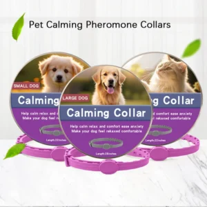 New 56/72cm Dog And Cat Calming Collar Pet Relieve Anxiety Protection Retractable Collars For Puppy Kitten Large Dogs Accessorie