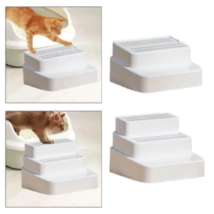 Multi Functional Cat Litter Box Steps Large Aperture Grid Washable Ramp for Small Elderly Cats Furniture Bed