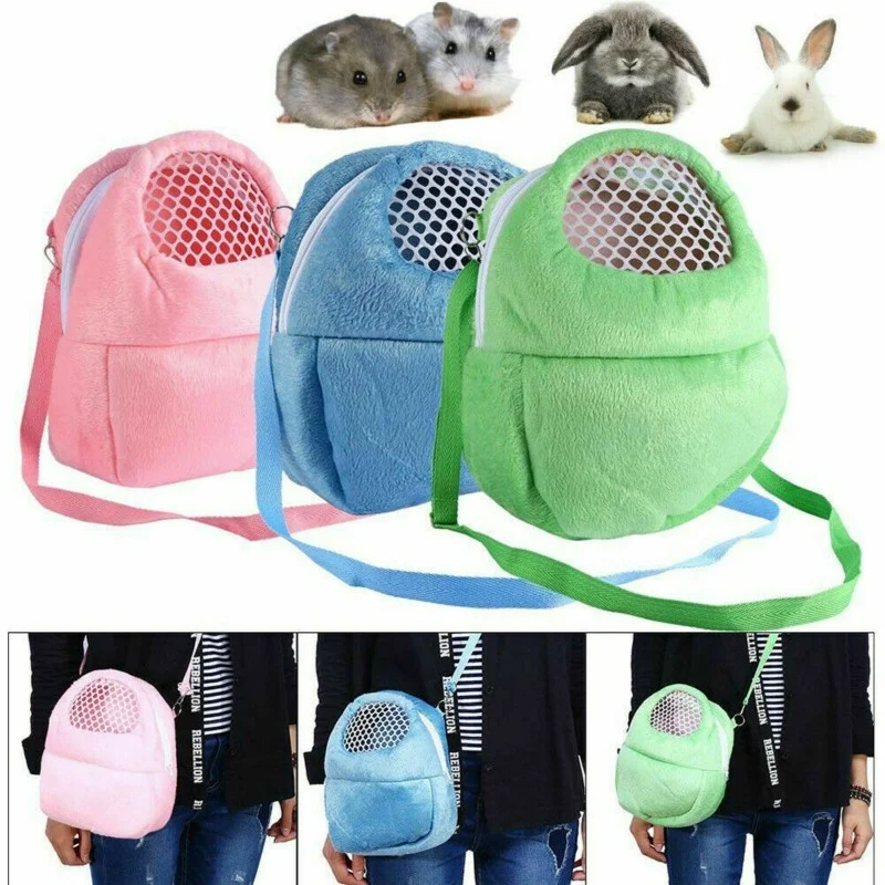 NEW Small Pet Carrier Rabbit Cage Hamster Chinchilla Travel Warm Bags Guinea Pig Carry Pouch Bag Breathable Pet Cage Rat Leash - Image 2
