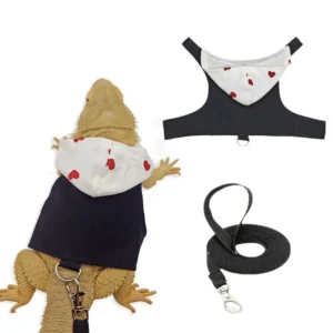 Adjustable Lizard Rope Bearded Dragon Lizard Hoodie Canvas Colorful Reptile Outdoor Chest Harness Comfort with Leash