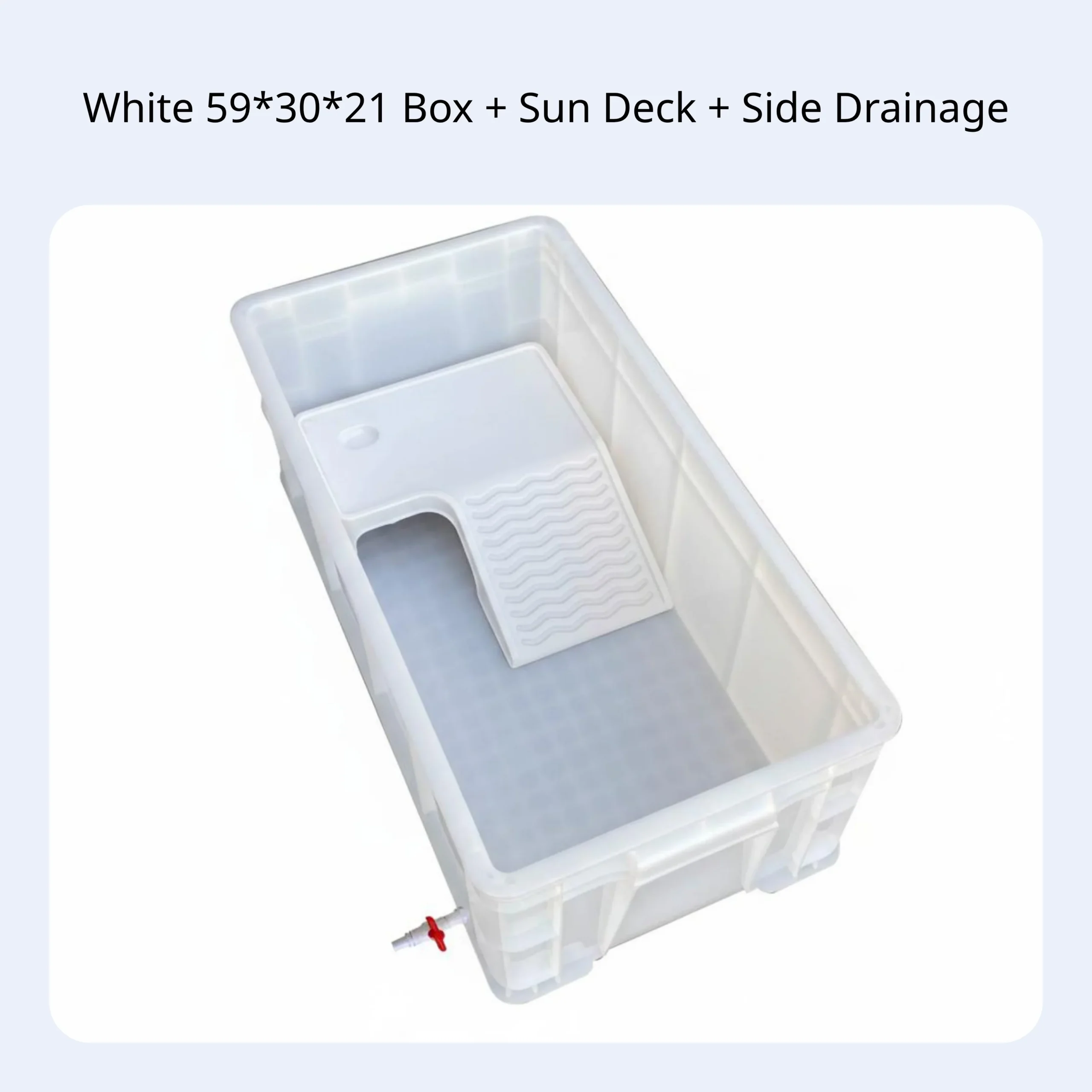 Rectangular Turtle Habitat With Drain Narrow Turtle Tank With Drainage Turtle Enclosure Household Aquarium Rectangular Breeding - Image 10