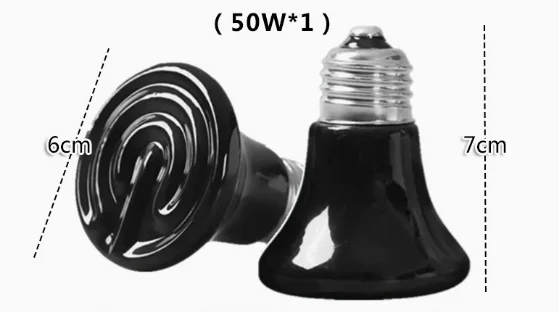 Pet Ceramic Infrared Heat Lamp Anti-scald Reptile Heating Lamp for Tortoise Lizard Parrot Sugar Glider Breeding Heater Warmer - Image 8