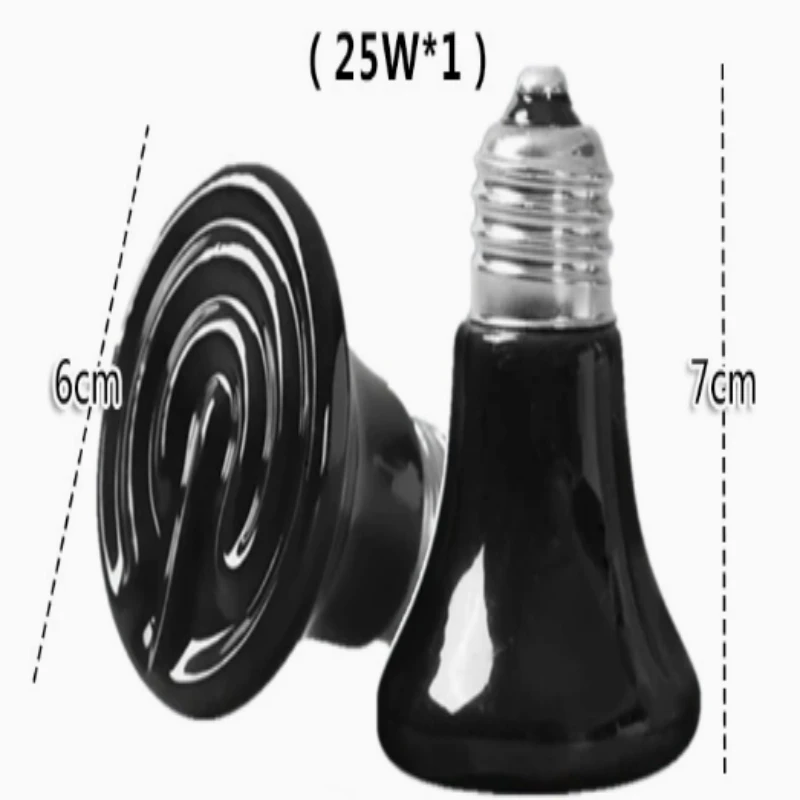 Pet Ceramic Infrared Heat Lamp Anti-scald Reptile Heating Lamp for Tortoise Lizard Parrot Sugar Glider Breeding Heater Warmer - Image 6