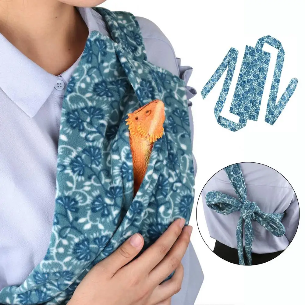 Outdoor Reptile Sling Bag Useful Reptile Carrier Bag Comfortable Flannel Sling Reptile Carrier Bearded Dragon Sling Bag