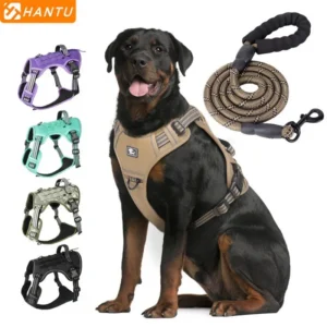 Large Dog Tactical Vest Multi-Function MOLLE-Compatible Harness with Anti-Pull Design for Outdoor Training Gear