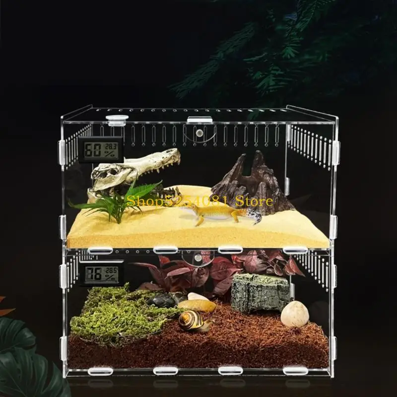 AXYC Reptiles Feeding Box Acrylic Terrariums Container for Spiders Small Lizards - Image 5