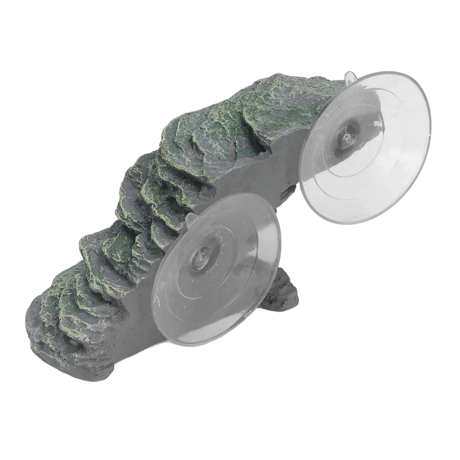 Tortoise Climbing Platform with Suction Cup Resin Lifelike Aquarium Rock Ornament Reptile Basking Dock Decoration for Fish Tank - Image 3