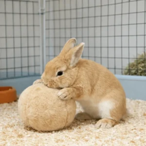 Bite Resistant Rabbit Soothing Ball Simulated Rabbit Buttocks Plush Pet Chewable Ball Comfortable Soft Rabbit Venting Ball