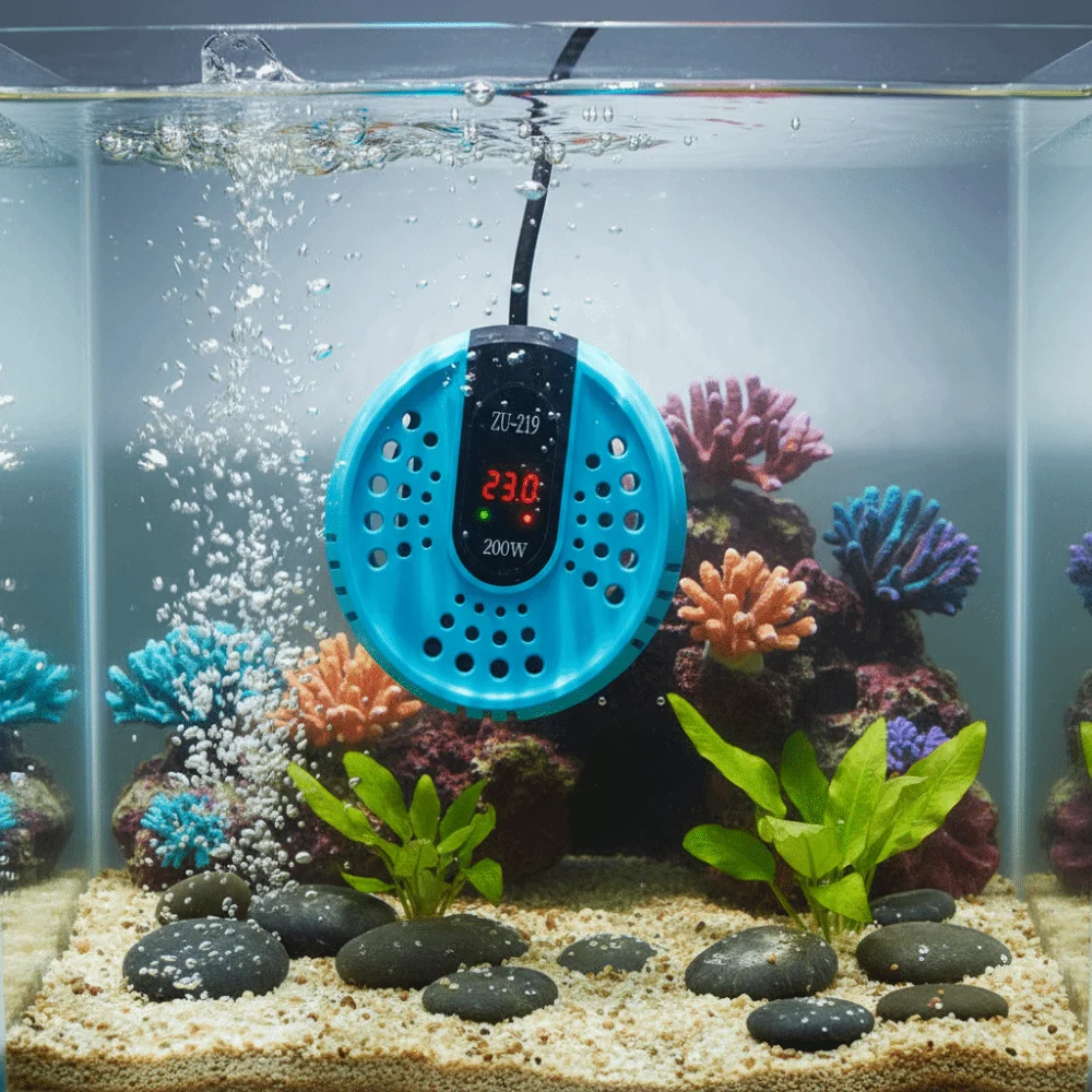 17-34°C Aquarium Turtle Heater LCD Display Low Water Level Mini Aquarium Heater Temperature Controller Automatic - Image 3