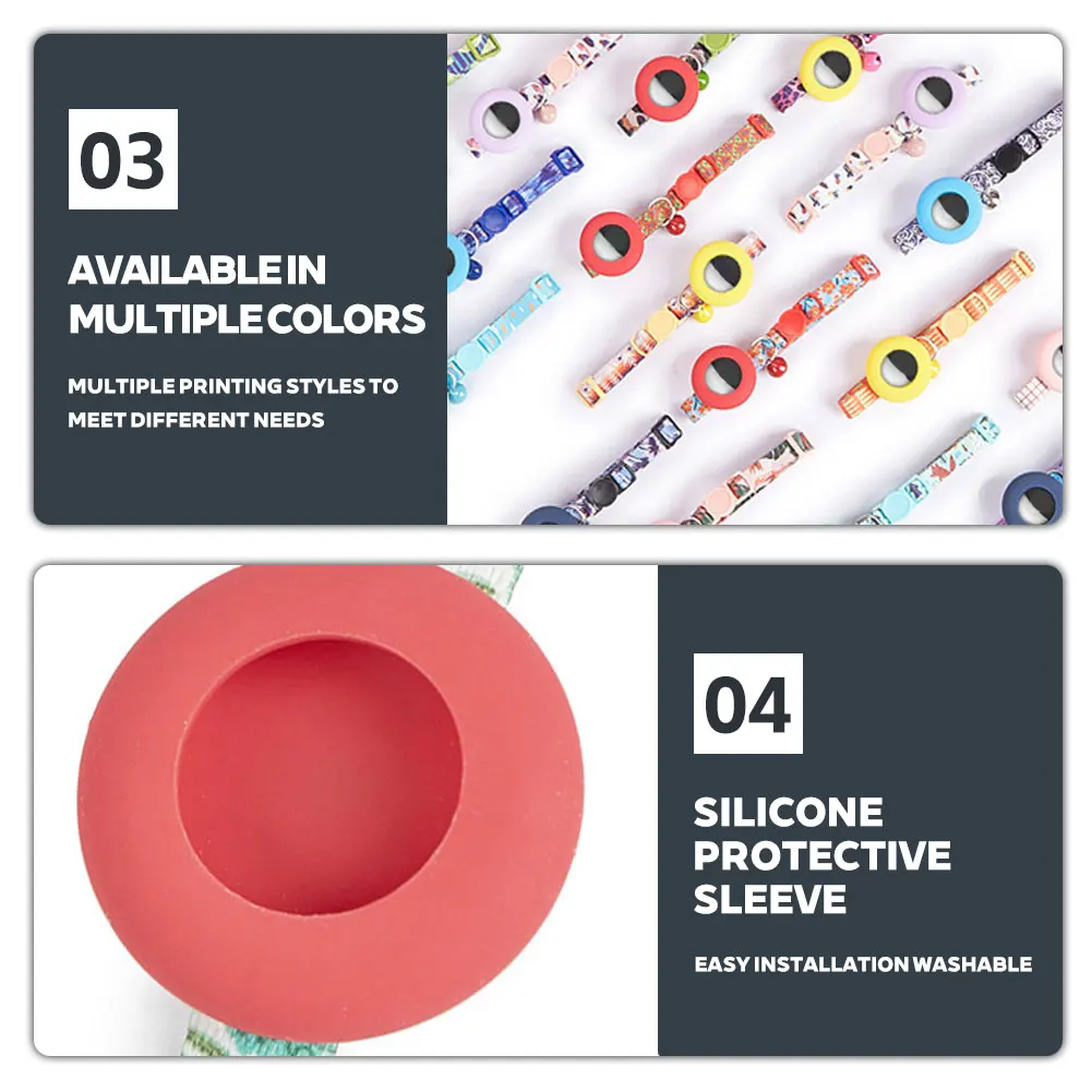 Adjustable Durable Cute Cat Collar GPS Tracker Protective Cover Reflective Washable Comfort Safe Buckle Pet Decoration Accessory - Image 6