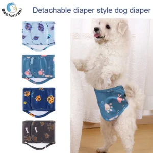 Washable Reusable Male Dog Diaper - 1Pc High Absorbent Leak Proof Belly Band, Pet Sanitary Pants Nappy Wrap for Dropshipping