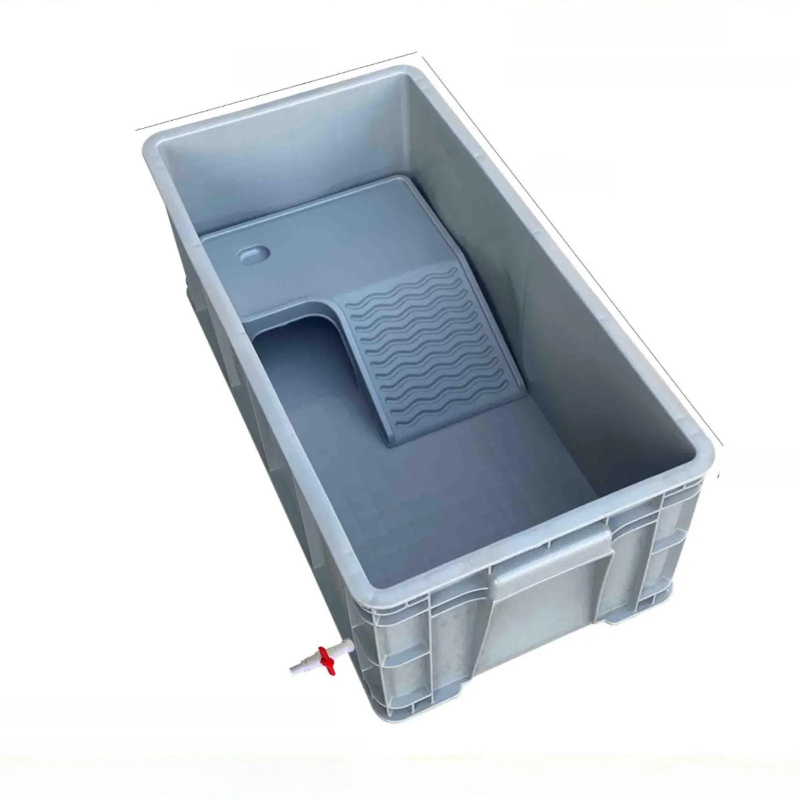 Rectangular Turtle Habitat With Drain Narrow Turtle Tank With Drainage Turtle Enclosure Household Aquarium Rectangular Breeding - Image 5