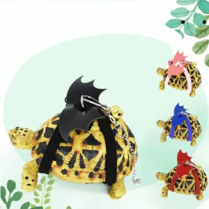 Premium Reptile Harness Leash with Wing Feature Anti-Bite Chain Adjustable Fit for Turtle Outdoor Use Turtle Leash