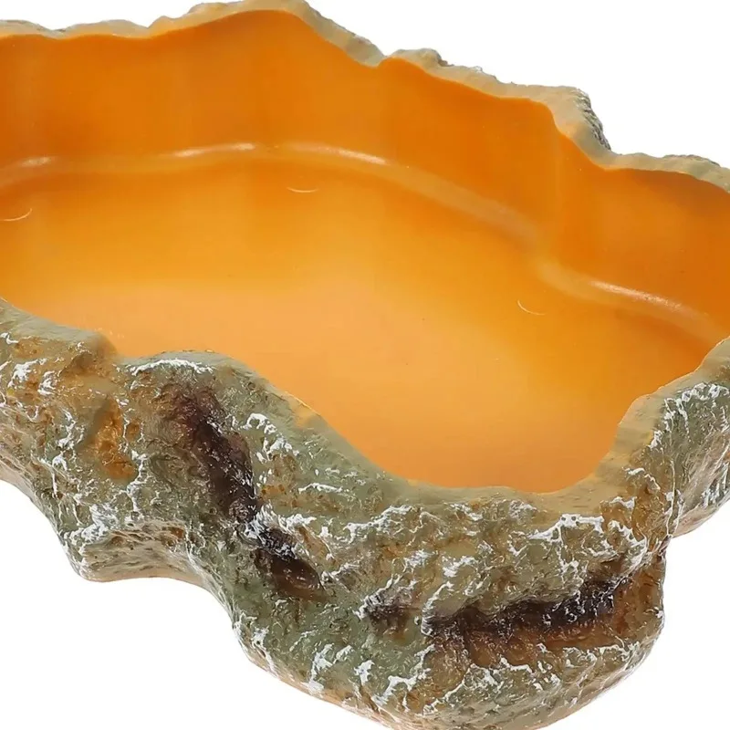 Reptile pet food basin drinking water basin reptile breeding box landscaping lizard gecko horned frog snake turtle food basin - Image 2