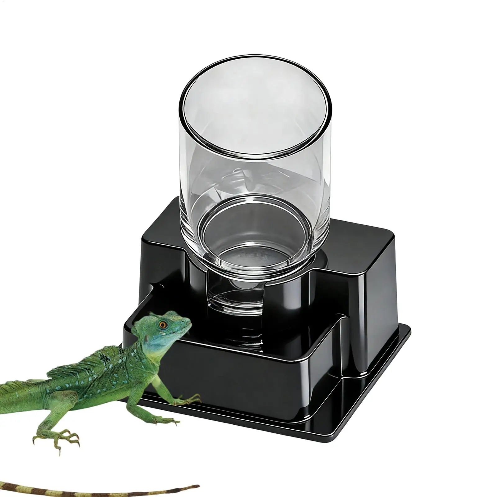 Reptile Feeder Automatic Detachable Reptile Bowl Tortoise Water Dish Gecko Drink Dispenser For Lizard Chameleon Pet supplies - Image 3