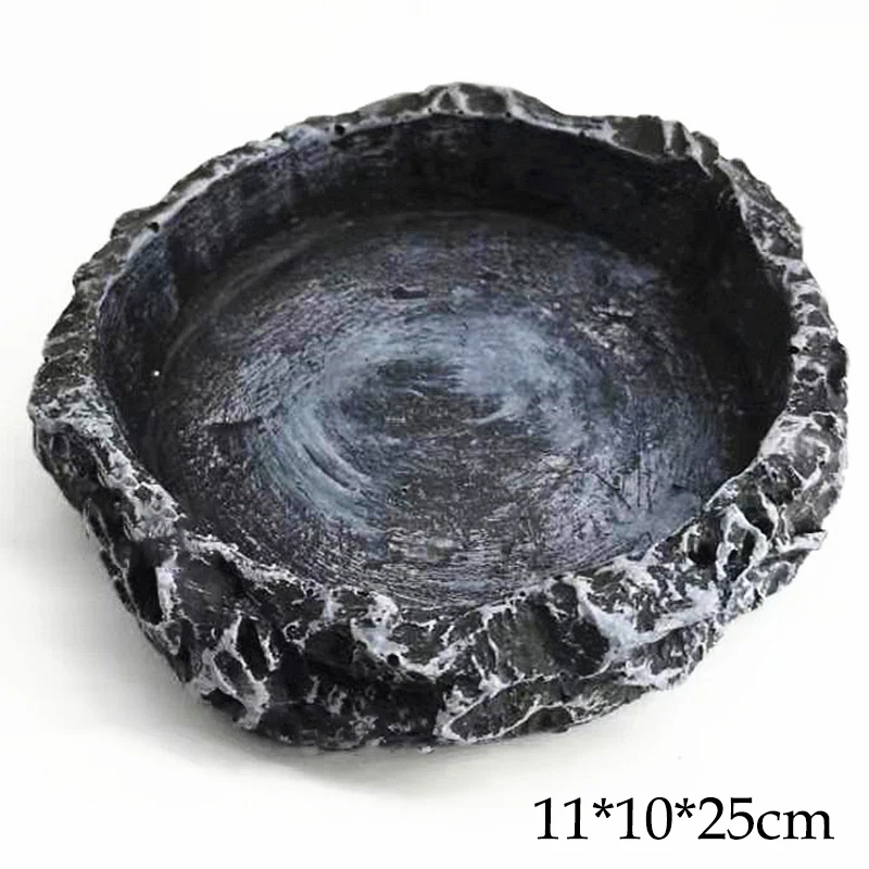 Imitation Stone Bowl Reptile Pet Feeding And Water Bowls Safe And Durable Ideal For Bearded Dragons And Other Small Reptiles - Image 7