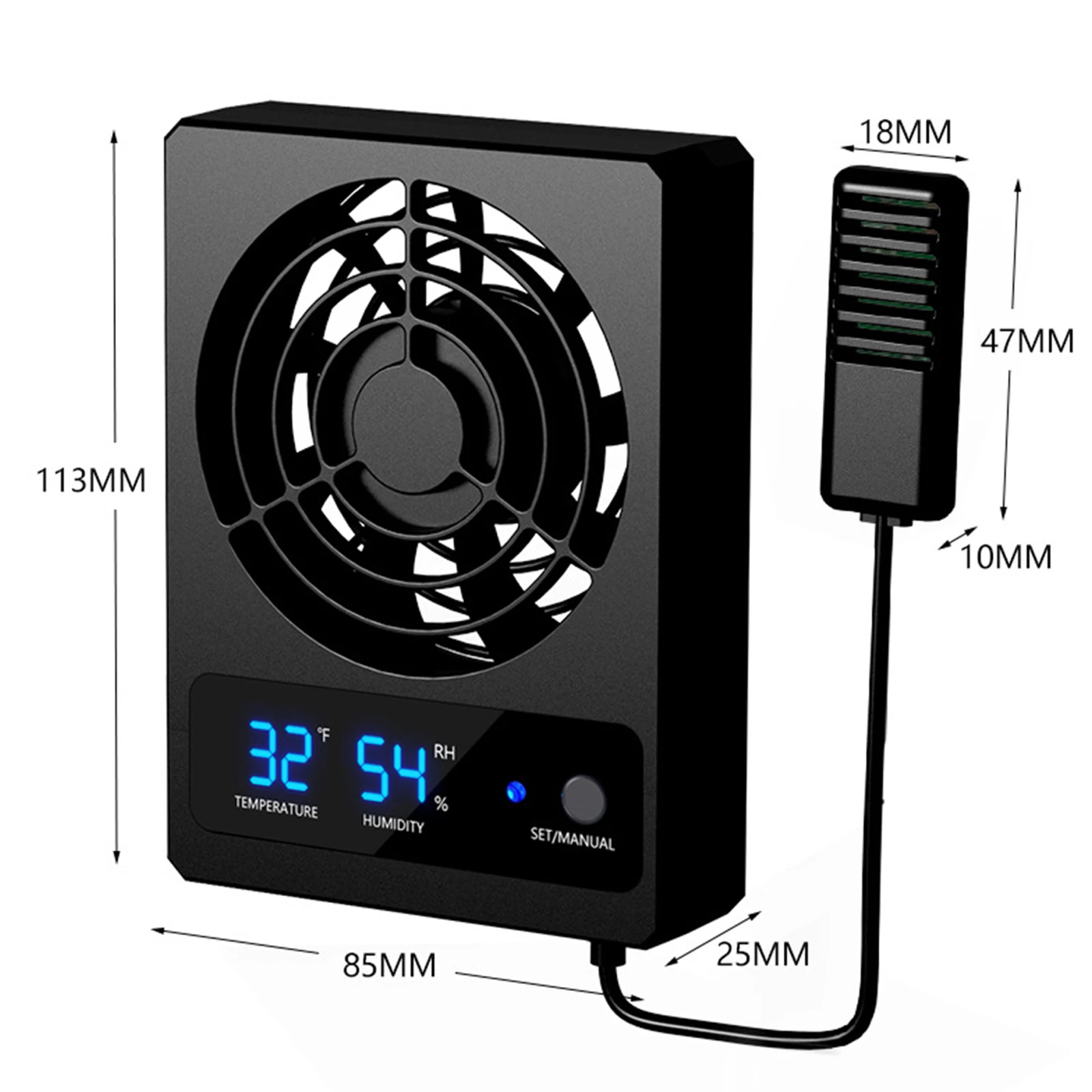 Temperature Control Fan for Reptiles Amphibians with Automatic Switch Available Humidity Settings Fan Dehumidifier Pets Products - Image 6