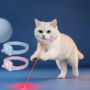 Cat Laser Collar LED Interactive Intelligent Necklaces Kitten Toy Rechargeable Motion Activated Cat Collar Toy Supplies