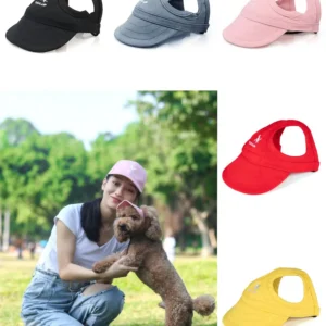 Adjustable Pet Dog Travel Cute Baseball Hat Sun Cap Visor Hat with Ear Holes Outdoor Sport Pet Supplies