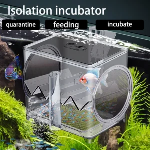 Transparent Fish Tank Hatching Box Acrylic Isolation Box External Built-in Hook Fish Incubator For Guppy Small Fish Spawning Box