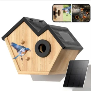 Wooden Pet Bird House Bird Hanging Warm Breeding Box Visual Viewing Outdoor Bird Cage Nest Rest Nurturing Young Cubs Place Box