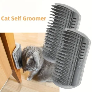 Cats use a self combing device with screws and adhesive! Wall mounted corner cat scratching board and massager