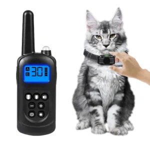 Cat Vibration Collar Smallest Cat Training Collar with Remote 2000ft Range Electric Cats Bark Collar with Vibration, Beep Modes