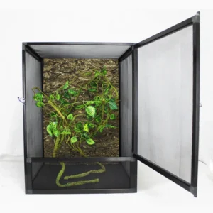Reptile Terrarium Tall Landscape Ecological Tank Metal Mesh Door Breeding Cage Front Opening Reptile Rainforest Habitats