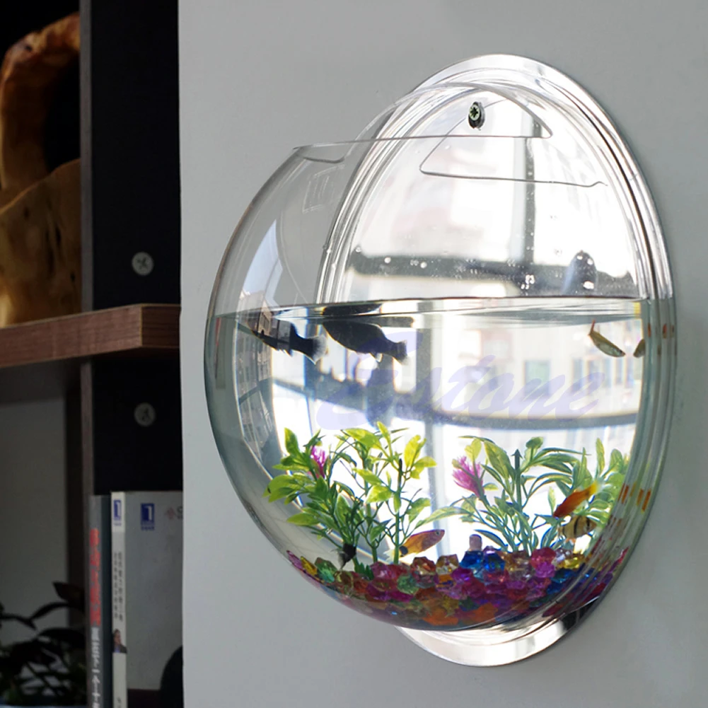 Wall Mounted Acrylic Fish Bowl Transparent Wall Hanging Fish Tank Wall Mounted Aquarium Wall Plant Pot Planter - Image 3