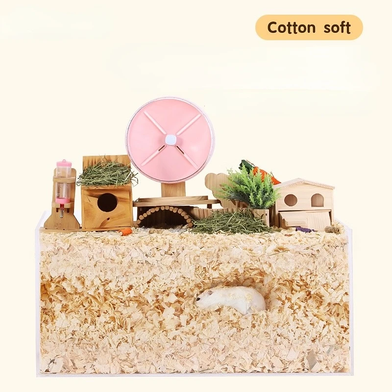 300g Hamster Rat Mouse Wood Chips Bedding for Guinea Pigs Rabbits Chinchillas Birch Bedding Sawdust Cage House Filler Supplies - Image 4