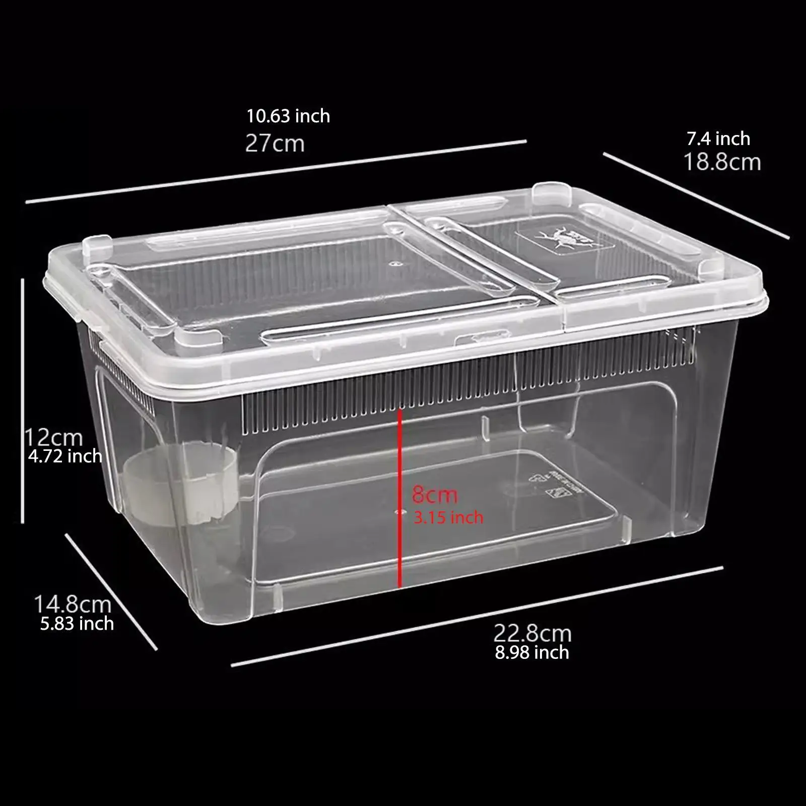 Reptile Feeding Box Hatching Container Cage Transparent House Breeding Box for Frog Turtle Bearded Dragon Scorpion Snake - Image 6