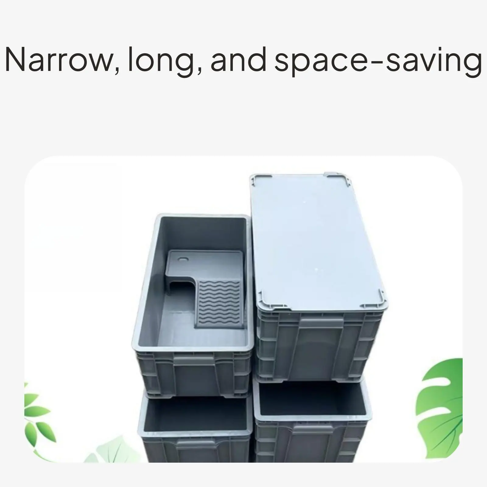 Rectangular Turtle Habitat With Drain Narrow Turtle Tank With Drainage Turtle Enclosure Household Aquarium Rectangular Breeding - Image 4