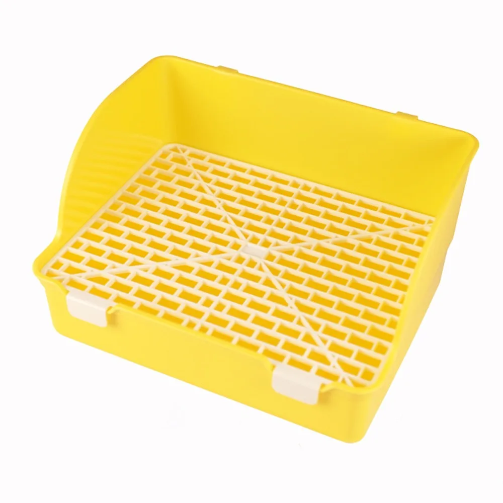 Splash-Proof Rabbit Litter Tray Anti-spill Rectangular Animal Potty Trainer Plastic Detachable Rabbit Training Toilet - Image 7