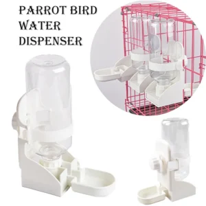 500ML Parrot Bird Water Dispenser Auto Leak Proof Cage Hanging Drinker Bowl for Rabbits Hedgehogs Dutch Piglets Small Pets Bird