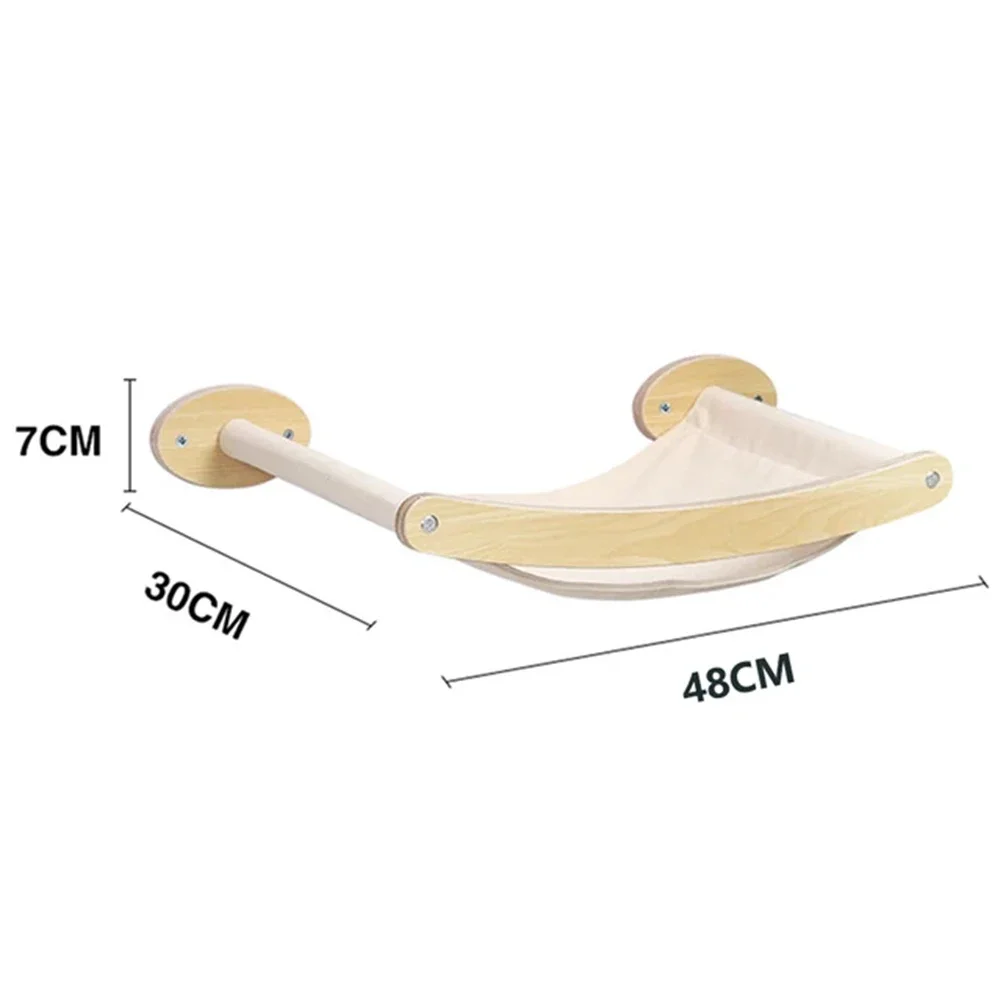 Toys Wall-mounted Activity Cat Wood Sisal Scratcher Climber Furniture Cat Bridge Rope Steps Kitten Ladder Kitten Post Wall - Image 12